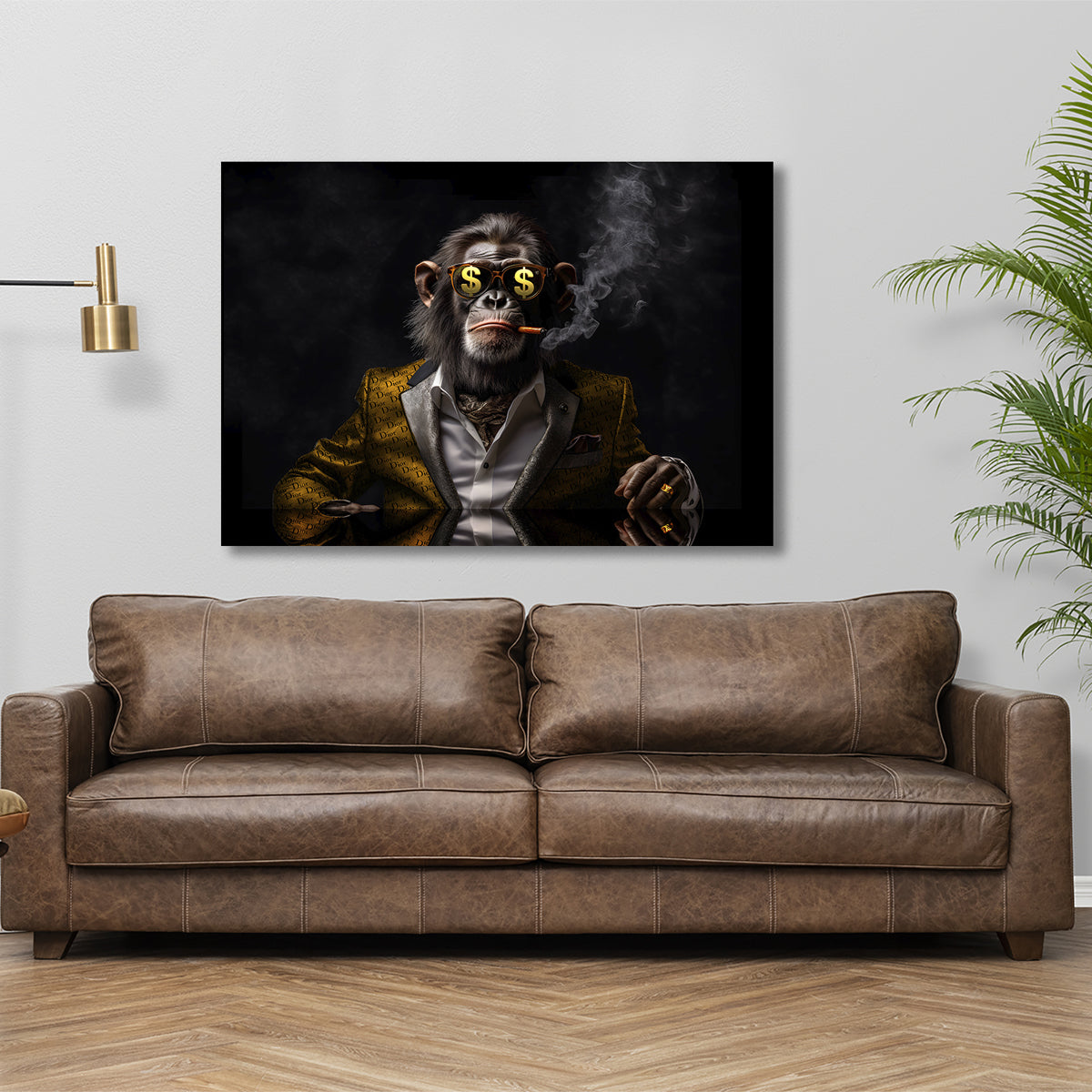 Smoking Monkey Canvas 
