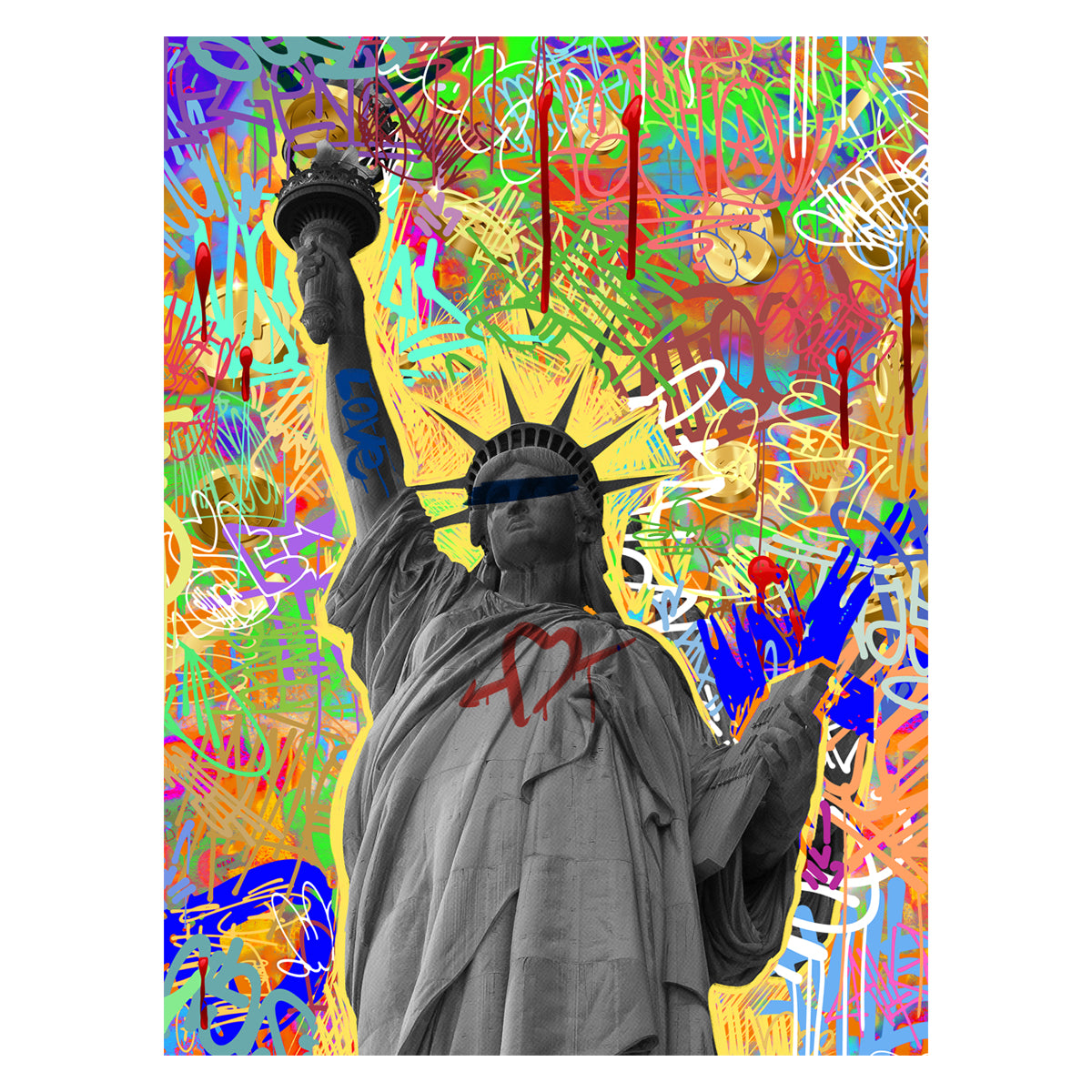 Statue Nyc Canvas 