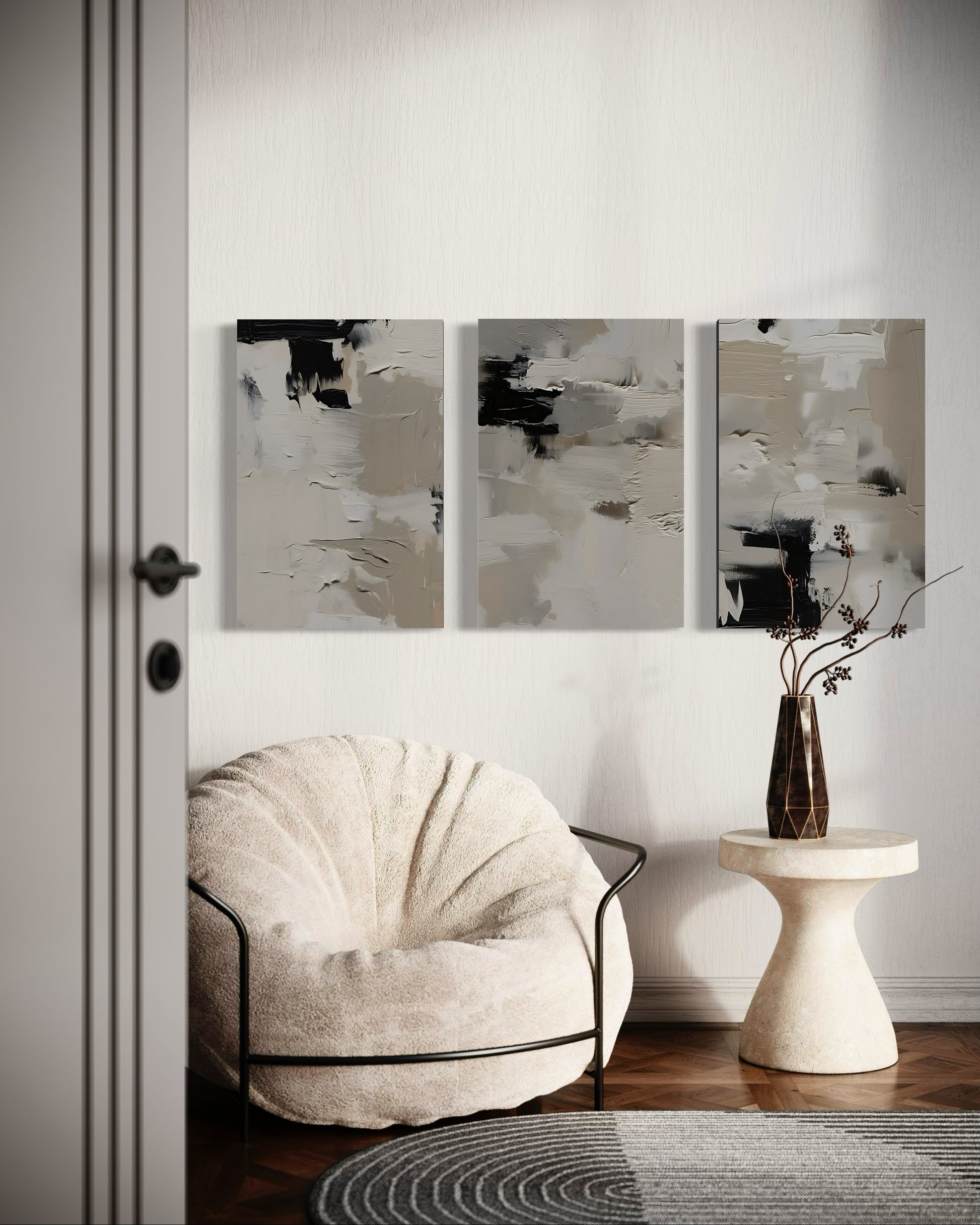 TIDAL DUST SET OF 3 WALL ART 