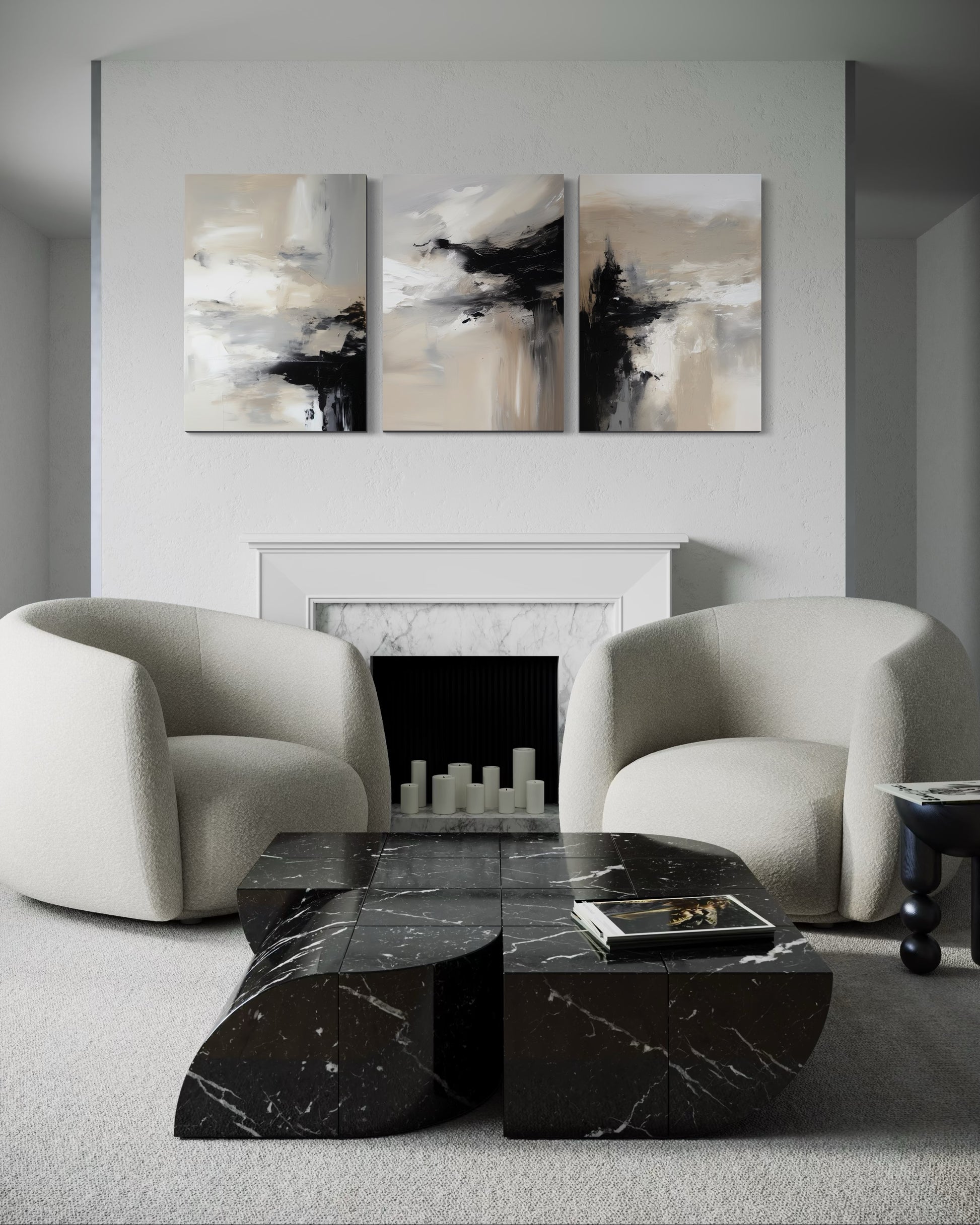 TRANQUIL DRIFT SET OF 3 WALL ART 