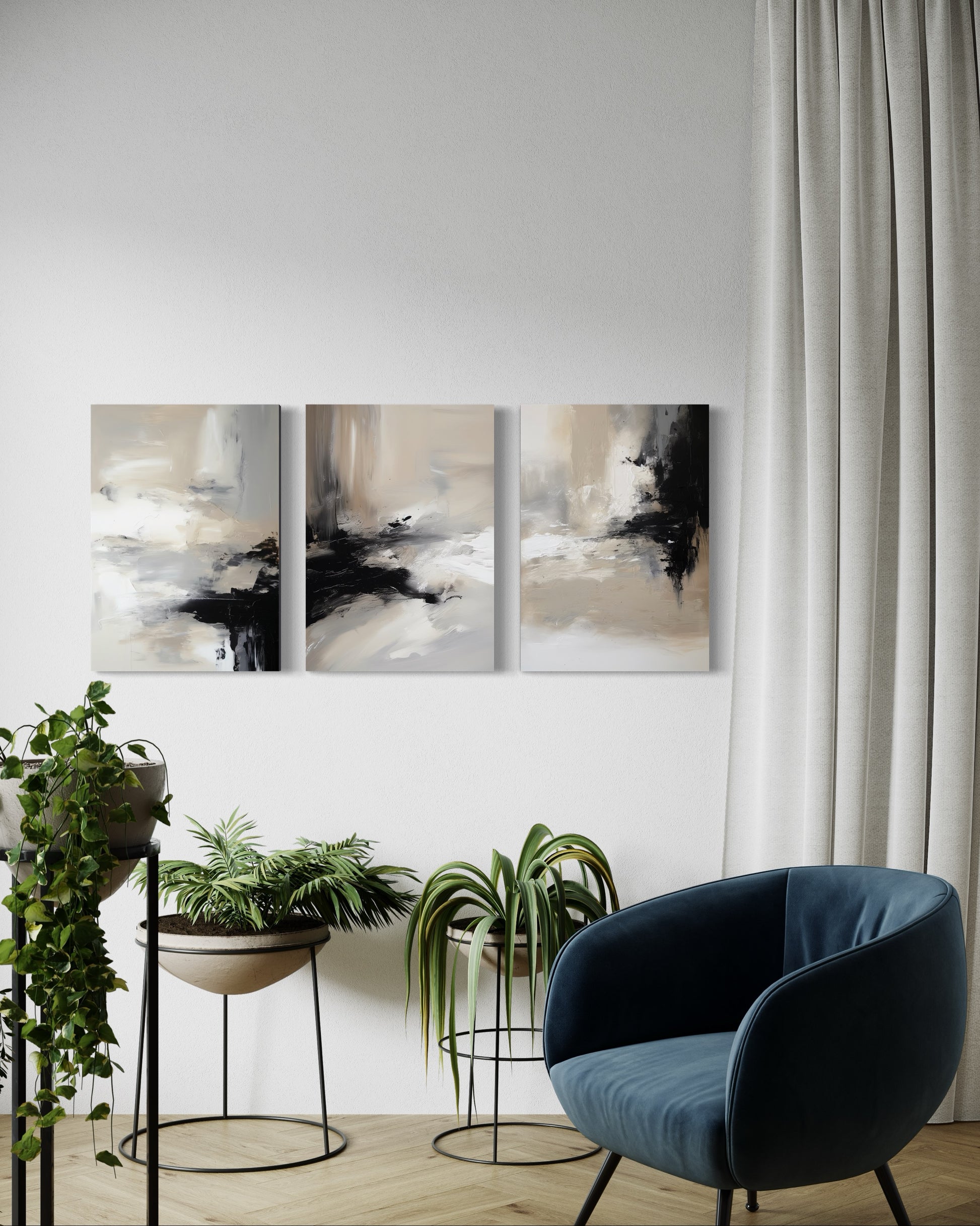 TRANQUIL DRIFT SET OF 3 WALL ART 