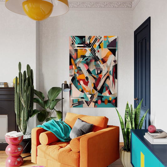 Technicolor Tempest Abstract Canvas