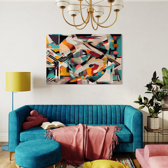 Technicolor Tempest Abstract Canvas