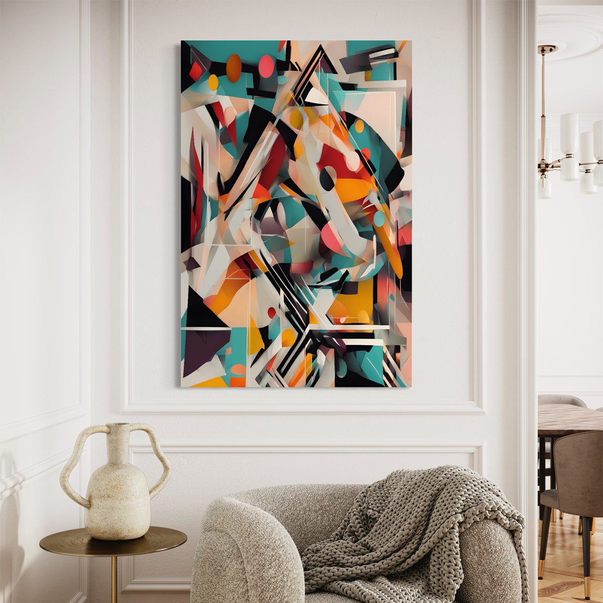 Technicolor Tempest Abstract Canvas