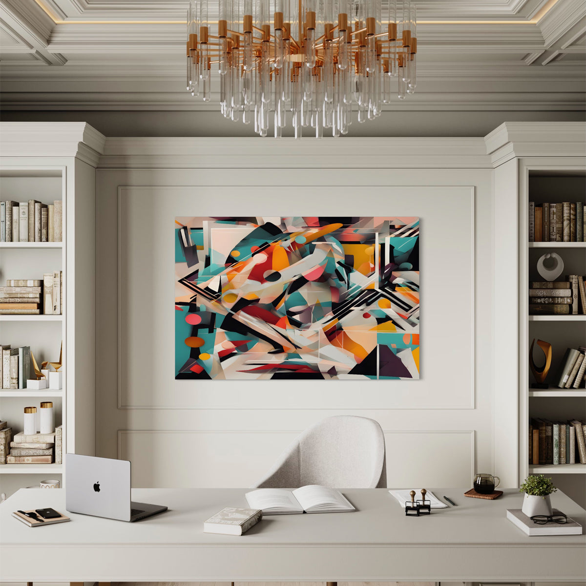 Technicolor Tempest Abstract Canvas - Blanq Canvas