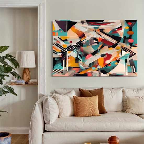 Technicolor Tempest Abstract Canvas - Blanq Canvas