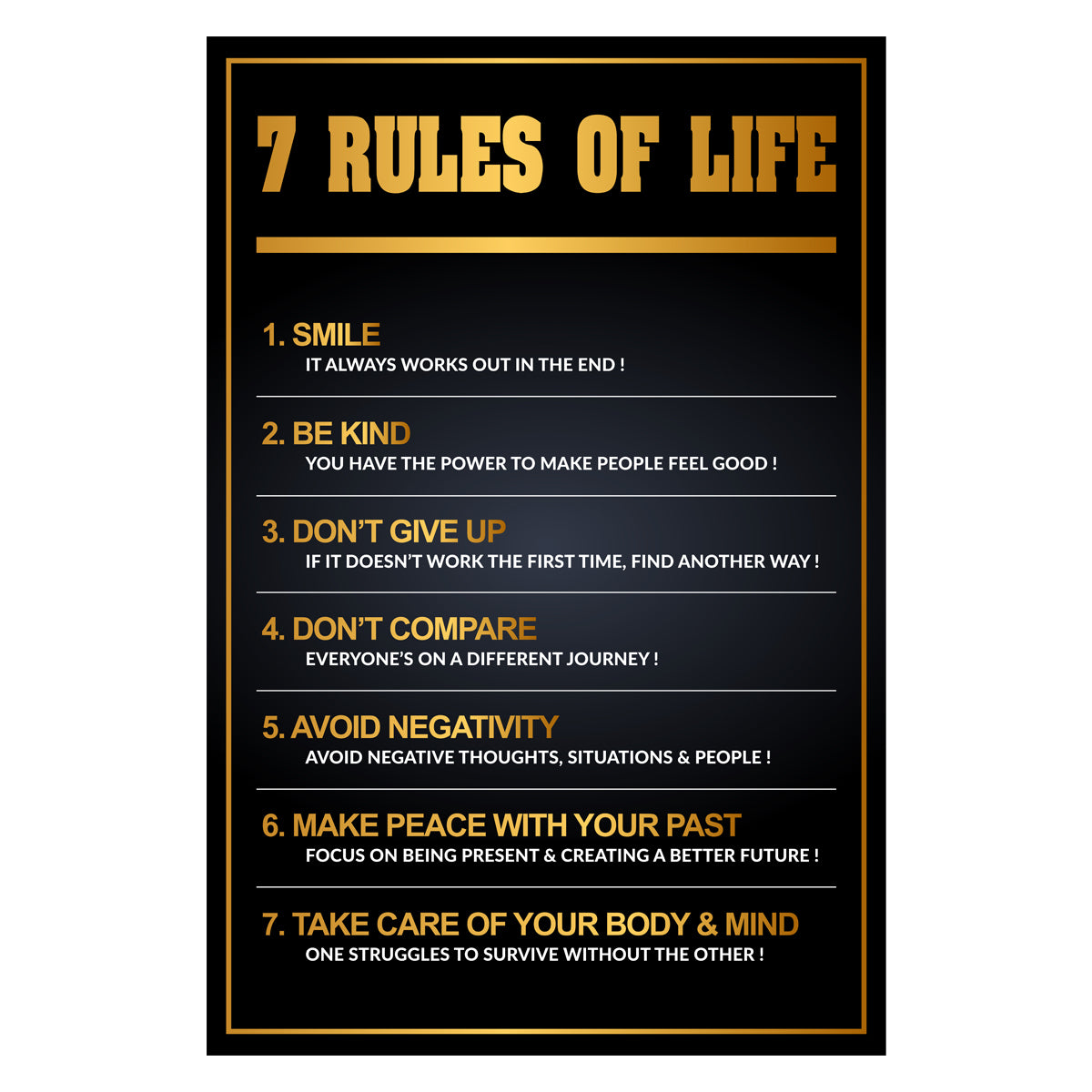 The Rules Of Life Canvas