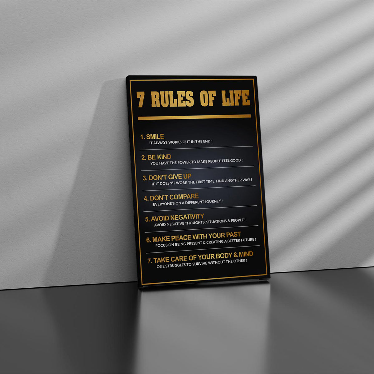The Rules Of Life Canvas