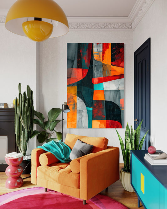 Tropical Fusion Abstract Canvas