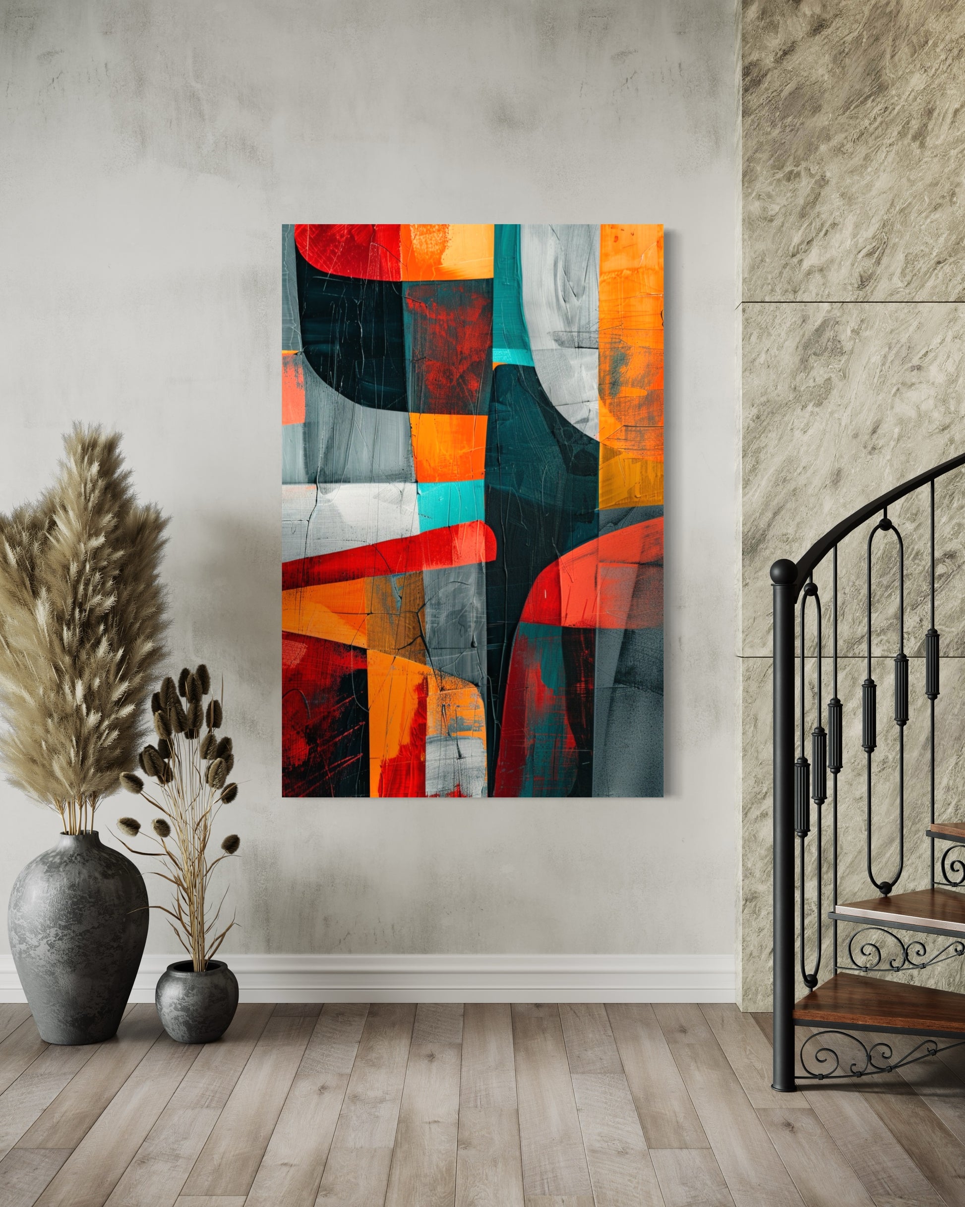 Tropical Fusion Abstract Canvas