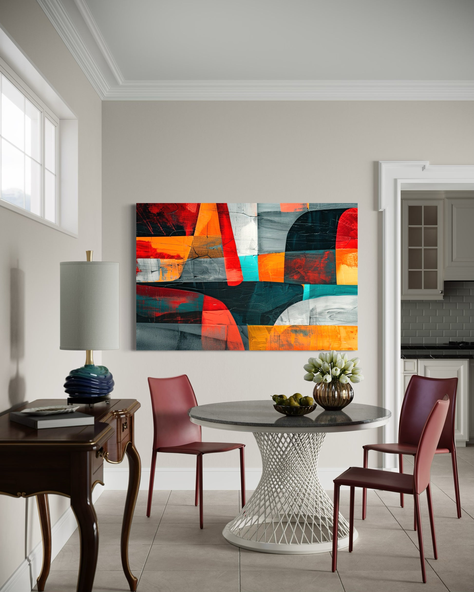 Tropical Fusion Abstract Canvas