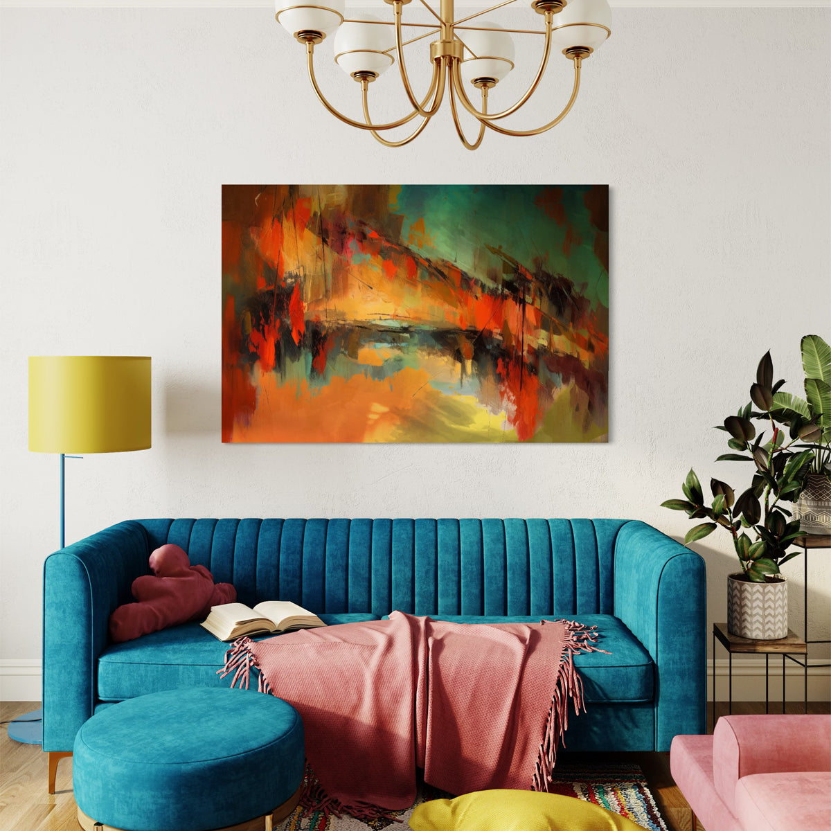 Urban Oasis Abstract Canvas