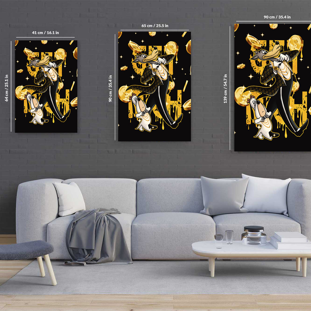 Walking Money Canvas 