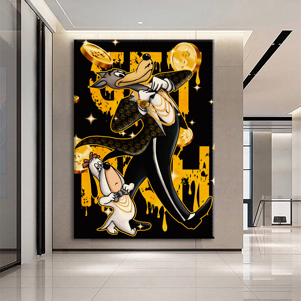 Walking Money Canvas 
