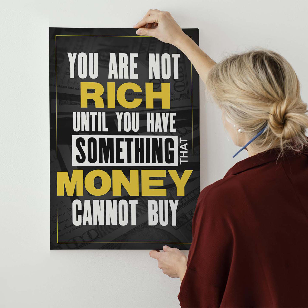 You Are Not Rich Untill You Have Something That Money Cannot Buy Canvas - Blanq Canvas