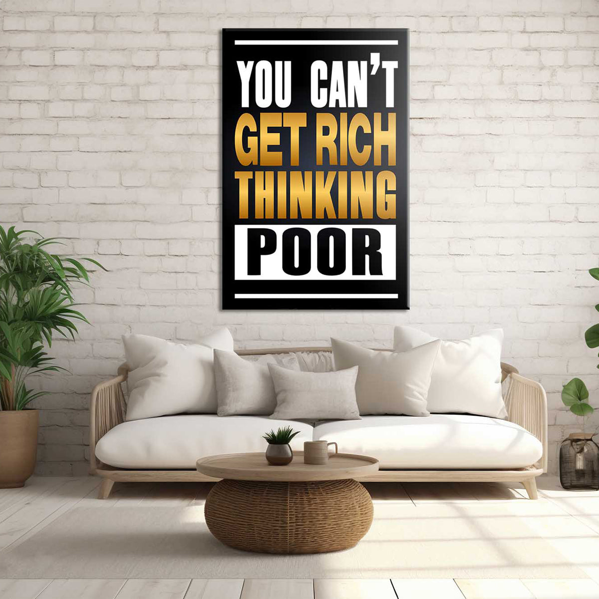 You Cant Get Rich Thinking Poor Canvas
