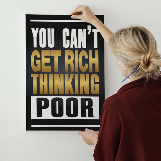 You Cant Get Rich Thinking Poor Canvas - Blanq Canvas
